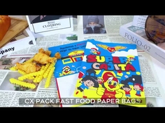 Custom Printing Logo Takeaway Paper Bag Fast Food Packaging For French Fries Burger