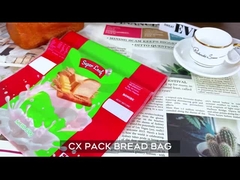 Custom Printed Greaseproof Plastic Bakery Bread Packaging Bags With Logo