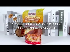 Plastic Laminated Custom Designed Sealed Stand Up Food Pouch Self Supporting Zipper Bag