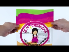 Custom Printing Sealed Plastic Packaging Bag With Transparent Window For Ice Cream Frozen Food