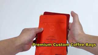 Custom Flat Bottom Coffee Bags Moisture Proof Packaging