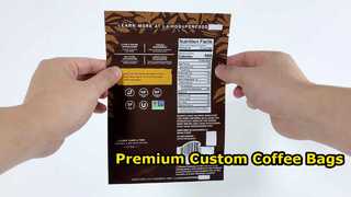 Custom Coffee Packaging Bags With Valve and Zipper