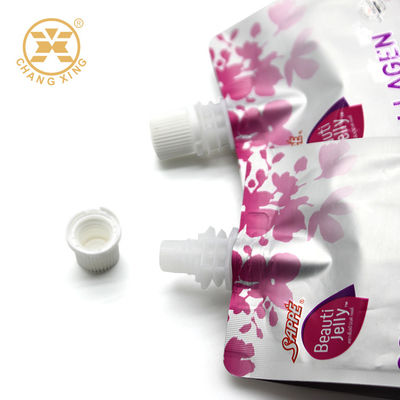 LDPE Beverage Jolly Sachet Packaging 1000mg Liquid With Central Spout