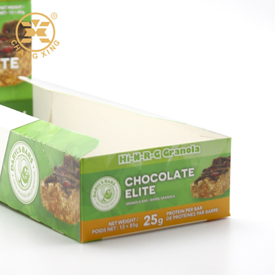 Healthy Snack Chocolate Bar Box With Flap CMYK Color