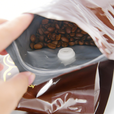 Stand up Resealable Coffee Packaging Bags Airtight zipper coffee bags