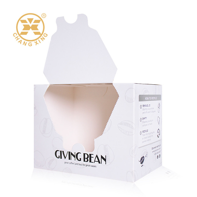 Custom White Paper Corrugated Cardboard Packing Boxes Coffee Sachet Packaging Box