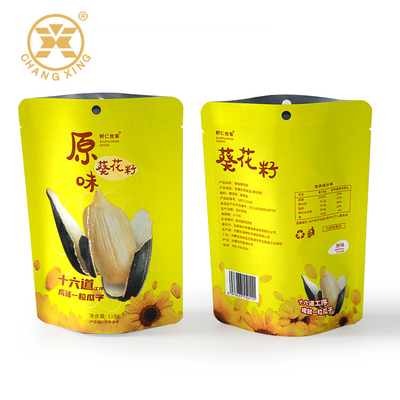 Food Grade Customize Stand Up Kraft Paper Zipper Packaging Bags for Dry Fruit Nuts