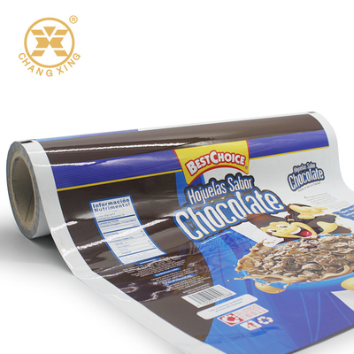 Heat Sealing Bopp Coffee Snack Food Packaging Film Roll Custom Printing