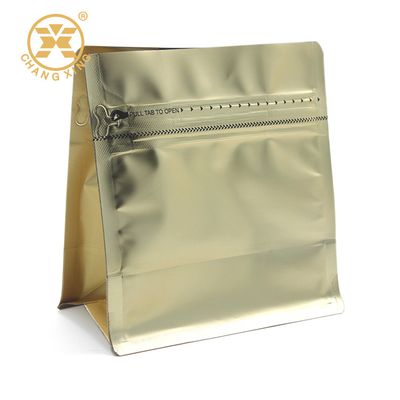 Resealable Lock Coffee Packaging Bags With Degassing Valve And Zipper