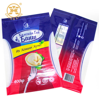 Frozen Dumplings Food Plastic Packing Bag Custom Design