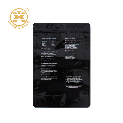 180 Microns Stand Up Gusseted Bags Fully Black Color