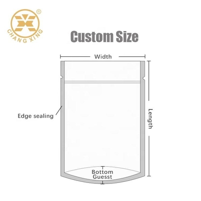 Customizable Dry Fruit Packaging Bags Food Grade Kraft Paper With Zipper