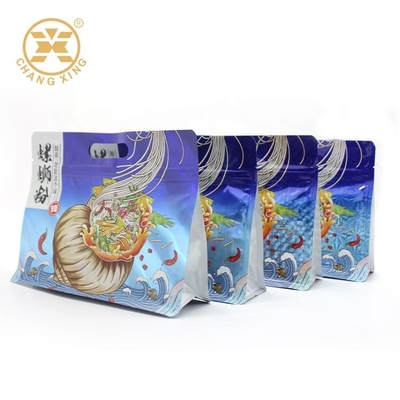 Custom Printed PET/AL/PE Noodles Roll Film Food Packaging Bag Noodles Packing Bag With Zipper