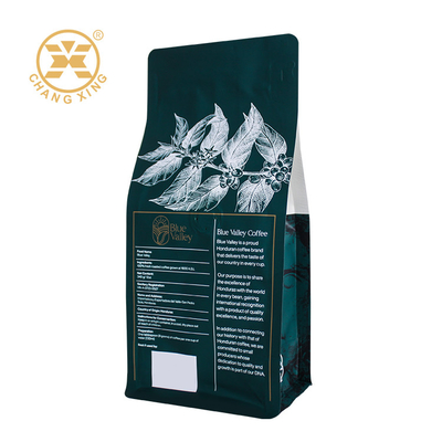 Custom Ziplock Flat Bottom Coffee Bags Stand Up Zipper Coffee Bags 250g 500g 1kg