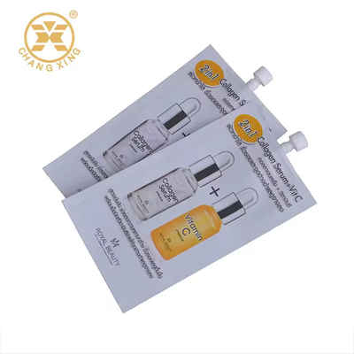 Gravure VMPET Cosmetic Grade Plastic Bag With Spout For Skincare Cream Lotion Hand Soap Sunscreen Packing Bags