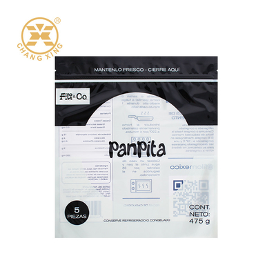 Custom Printed Plastic Zipper Bags Food Packaging Bag For Noodles Pita Pancake Taco