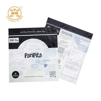 Custom Printed Plastic Zipper Bags Food Packaging Bag For Noodles Pita Pancake Taco