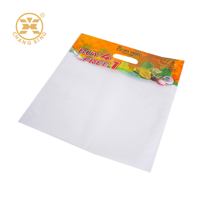 Factory Customization Transparent Fresh Fruit Vegetable Packaging Bags Bopp Plastic Bags With handle