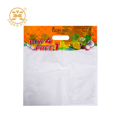 Factory Customization Transparent Fresh Fruit Vegetable Packaging Bags Bopp Plastic Bags With handle