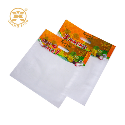 Factory Customization Transparent Fresh Fruit Vegetable Packaging Bags Bopp Plastic Bags With handle