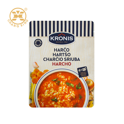 Custom Printed Food Packaging Bag Food Grade Laminated Heat Sealed Stand Up Bag For Meat Fish Rice Soup
