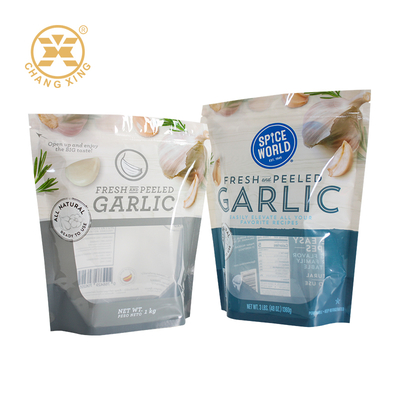 Custom PET/CPP Vegetable Packaging Bags with Zipper Top