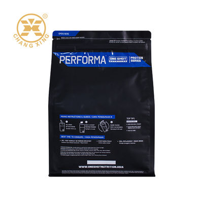 5kg Flat Bottom Bag Matt Zipper Protein Powder Packaging Eight Side Side Seal Packaging Pouch