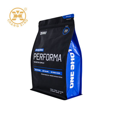 5kg Flat Bottom Bag Matt Zipper Protein Powder Packaging Eight Side Side Seal Packaging Pouch