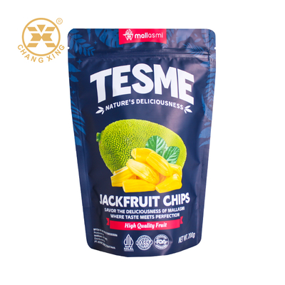 Custom Printed Stand Up Chips Bag with Zipper Top