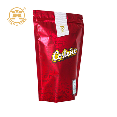Custom Printed Stand Up Coffee Bag with Zipper Top