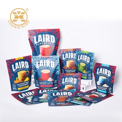 Custom Printed Ziplock Stand Up Pouch Bags for Coffee Powder Food