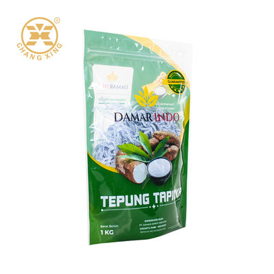 Custom Moisture-Proof Flour Powder Ziplock Bag Cassava Maizena Flour Pouch Stand Up Bag With Zipper