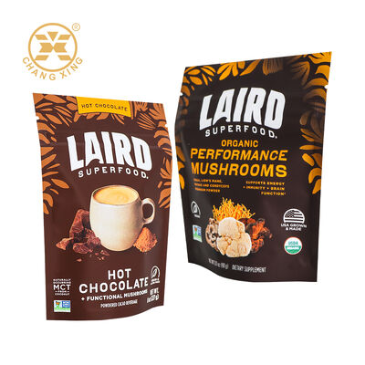 Custom Moisture-Proof Stand Up Pouch Coffee Powder Packaging Bag Plastic Protein Powder Bag Zipper Coffee Bags