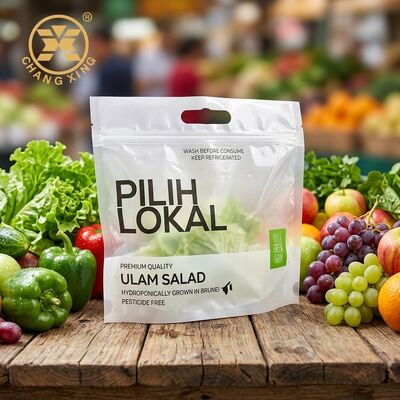 Vegetable Packing Bags resealable vent hole plastic zipper pouches with vivid printing for fresh fruits vegetables and meat packaging