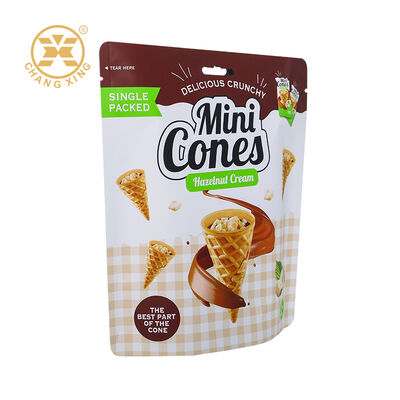 Custom Printed Food Grade Zipper Sealed Stand Up Vacuum Packaging Bag