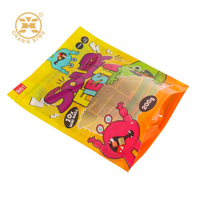 Custom Printed Food Grade Stand Up Pouch with Zipper Top for Candy Packaging