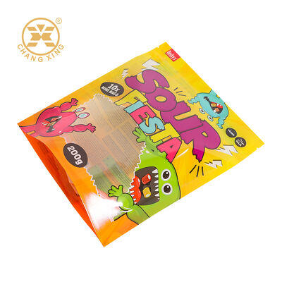 Custom Printed Food Grade Stand Up Pouch with Zipper Top for Candy Packaging