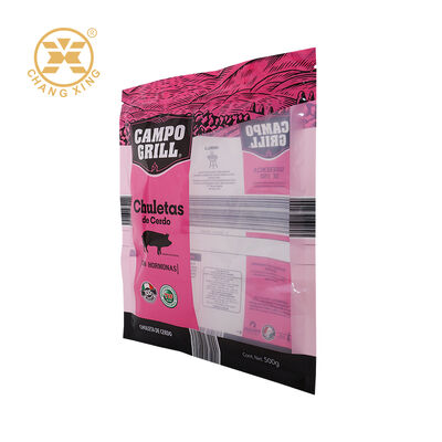 Custom Fresh Meat Packaging Bag With Clear Window Food Packaging Vacuum Sealed Bag For Frozen Shrimp Fish Beef Pork Steak