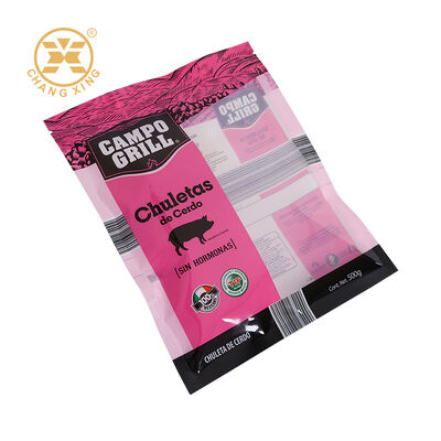 Custom Fresh Meat Packaging Bag With Clear Window Food Packaging Vacuum Sealed Bag For Frozen Shrimp Fish Beef Pork Steak