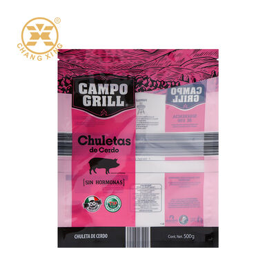 Custom Fresh Meat Packaging Bag With Clear Window Food Packaging Vacuum Sealed Bag For Frozen Shrimp Fish Beef Pork Steak