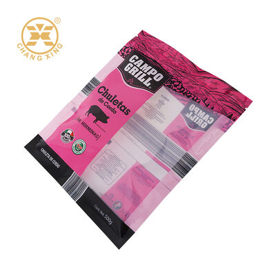 Custom Fresh Meat Packaging Bag With Clear Window Food Packaging Vacuum Sealed Bag For Frozen Shrimp Fish Beef Pork Steak
