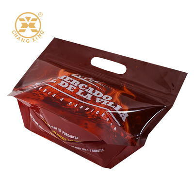 Custom Microwaveable Anti Fog Zipper Top Roast Chicken Packaging Bag for Rotisserie Chicken