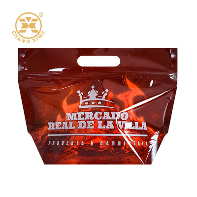 Custom Microwaveable Anti Fog Zipper Top Roast Chicken Packaging Bag for Rotisserie Chicken