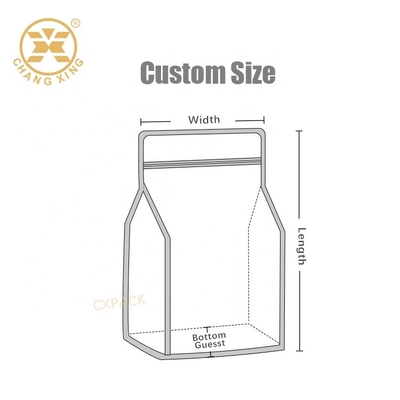 5kg Rice Packaging Zip Lock Bags Flat Bottom Bag With UV Vanish