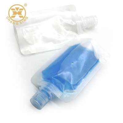 PP 10ml 50ml Plastic Flip Plastic Bag With Screw Cap Eco Friendly Liquid Soap Packaging