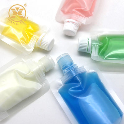 PP 10ml 50ml Plastic Flip Plastic Bag With Screw Cap Eco Friendly Liquid Soap Packaging