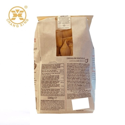 40gsm Pasta Noodle Food Grade Paper Bags With Plastic Window Dry Fruits Packing Bags OEM