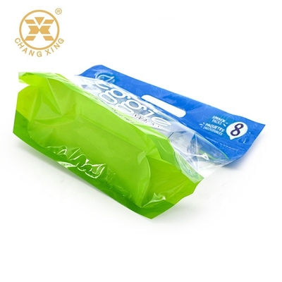 500g Perforated LDPE Vegetable Packing Bags Salad Poly Stand Up Pouches With Holes
