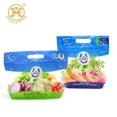 Perforated Vegetable Packing Bags BOPP Stand Up Pouches With Holes
