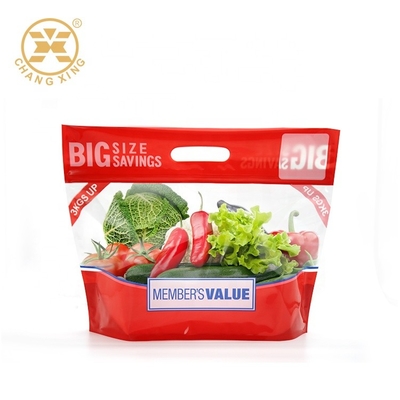Recycle Vegetables Custom Printed Stand Up Pouches Zipock Clear Plastic Packing Bags
